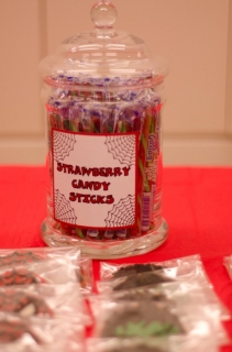 Personalized candy jars and cookies
