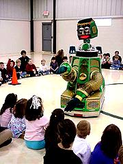 robot with kids